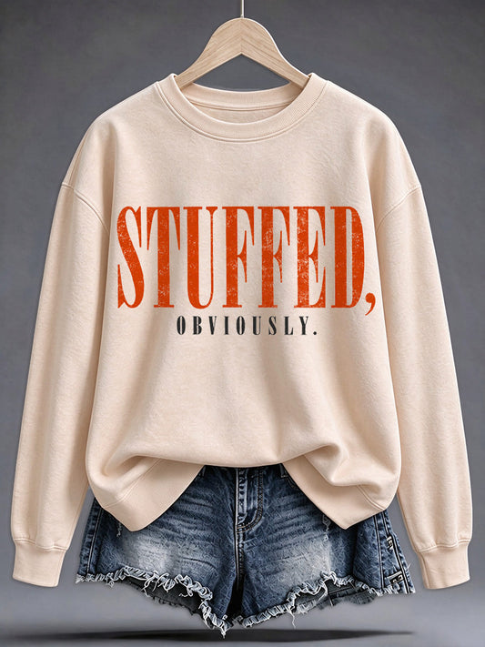 Women's Fun Thanksgiving Print Sweatshirt