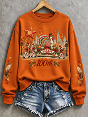 Women's Thanksgiving Day Parade Print Casual Sweatshirt