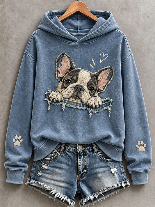 Women's Cute French Bulldog Hoodie