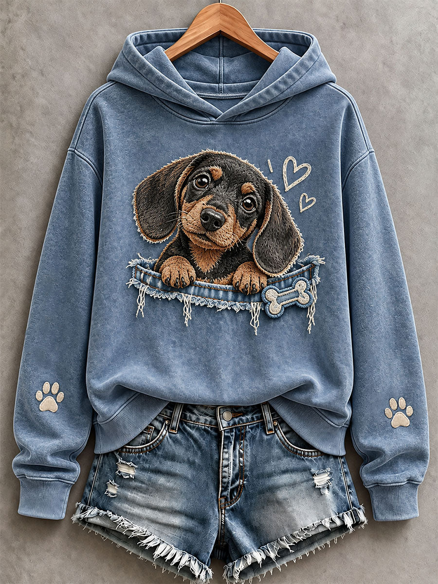 Women's Cute Dachshund Hoodie