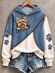 Women's Cute Dog Print Sweatshirt