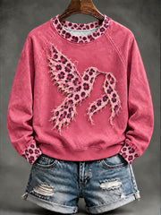 Women’s Breast Cancer Awareness Print Casual Sweatshirt