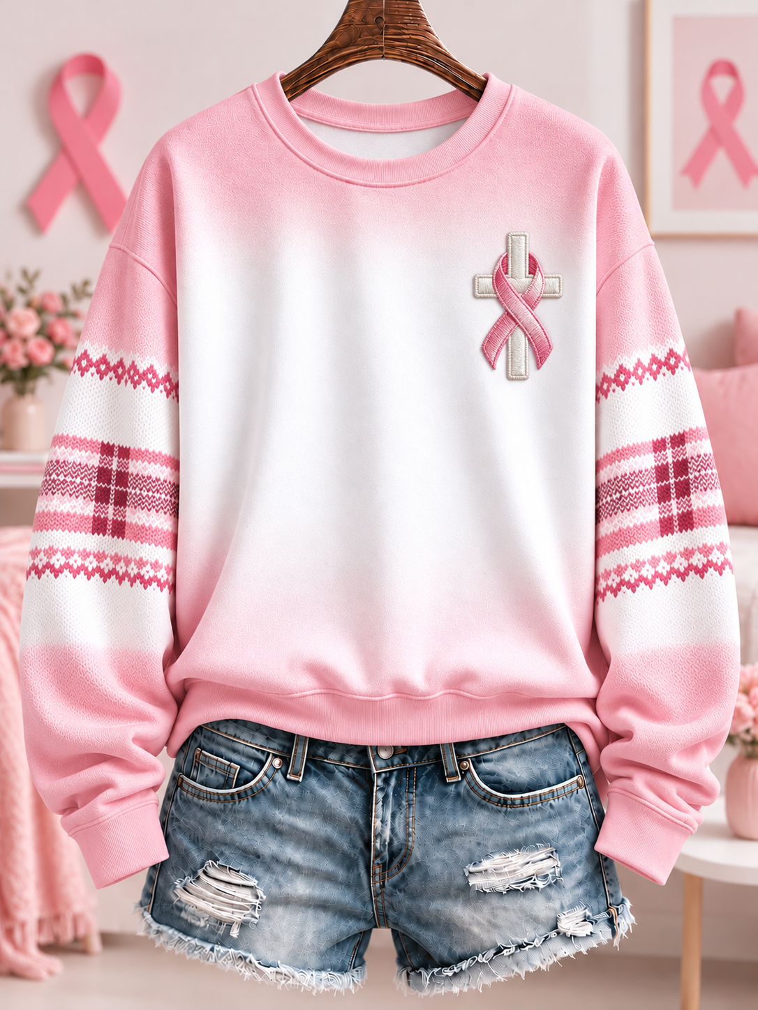 Women's Breast Cancer Regular Sweatshirt