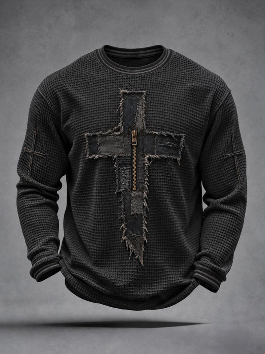 Men’s Christian Art Cross Waffle Top