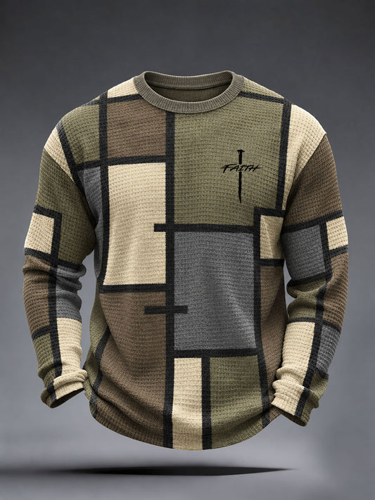 Men's Christian Faith Waffle Long Sleeve T-Shirt
