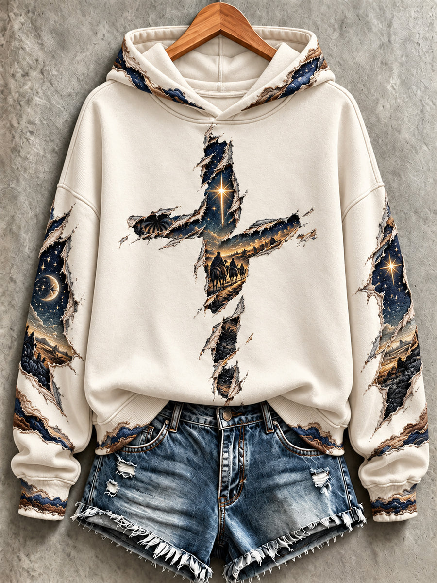 Women's Faith Print Casual Sweatshirt