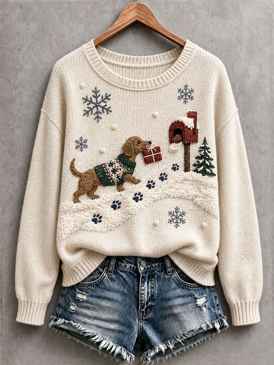 Women’s Lovely Dachshund Cozy Knit Sweater
