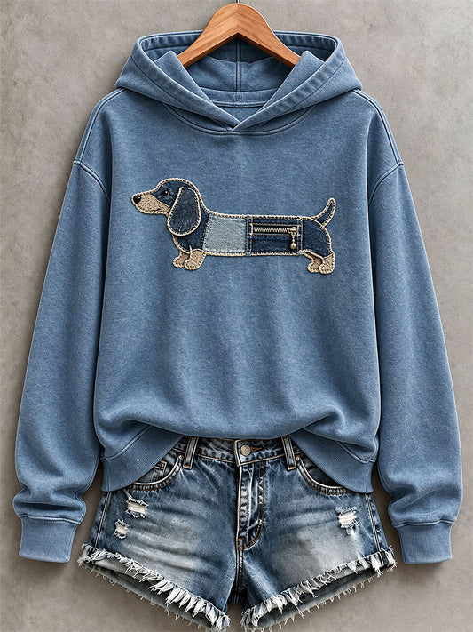 Women's Cute Dachshund Hoodie