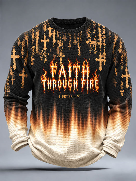 Men's Christian Faith Waffle Long Sleeve T-Shirt