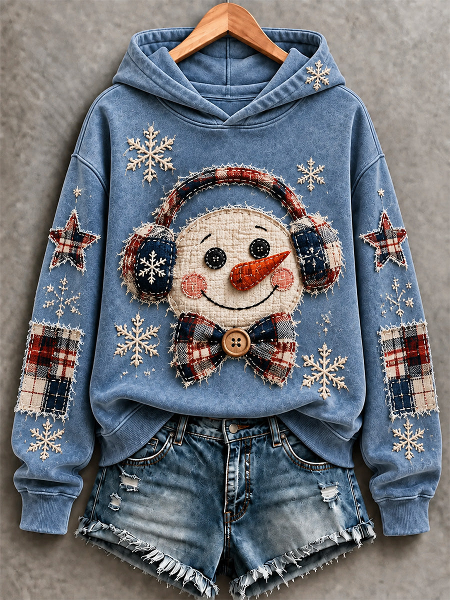 Women's Christmas Snowman Print Sweatshirt