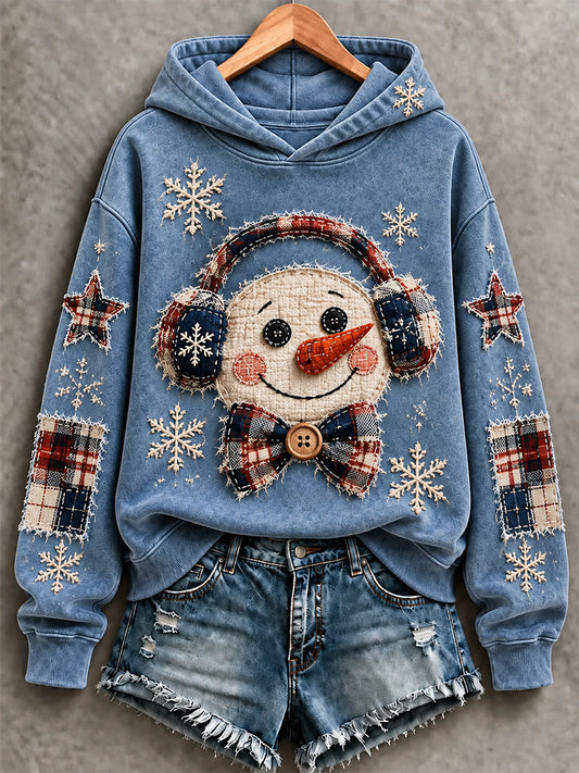 Women's Christmas Snowman Print Sweatshirt