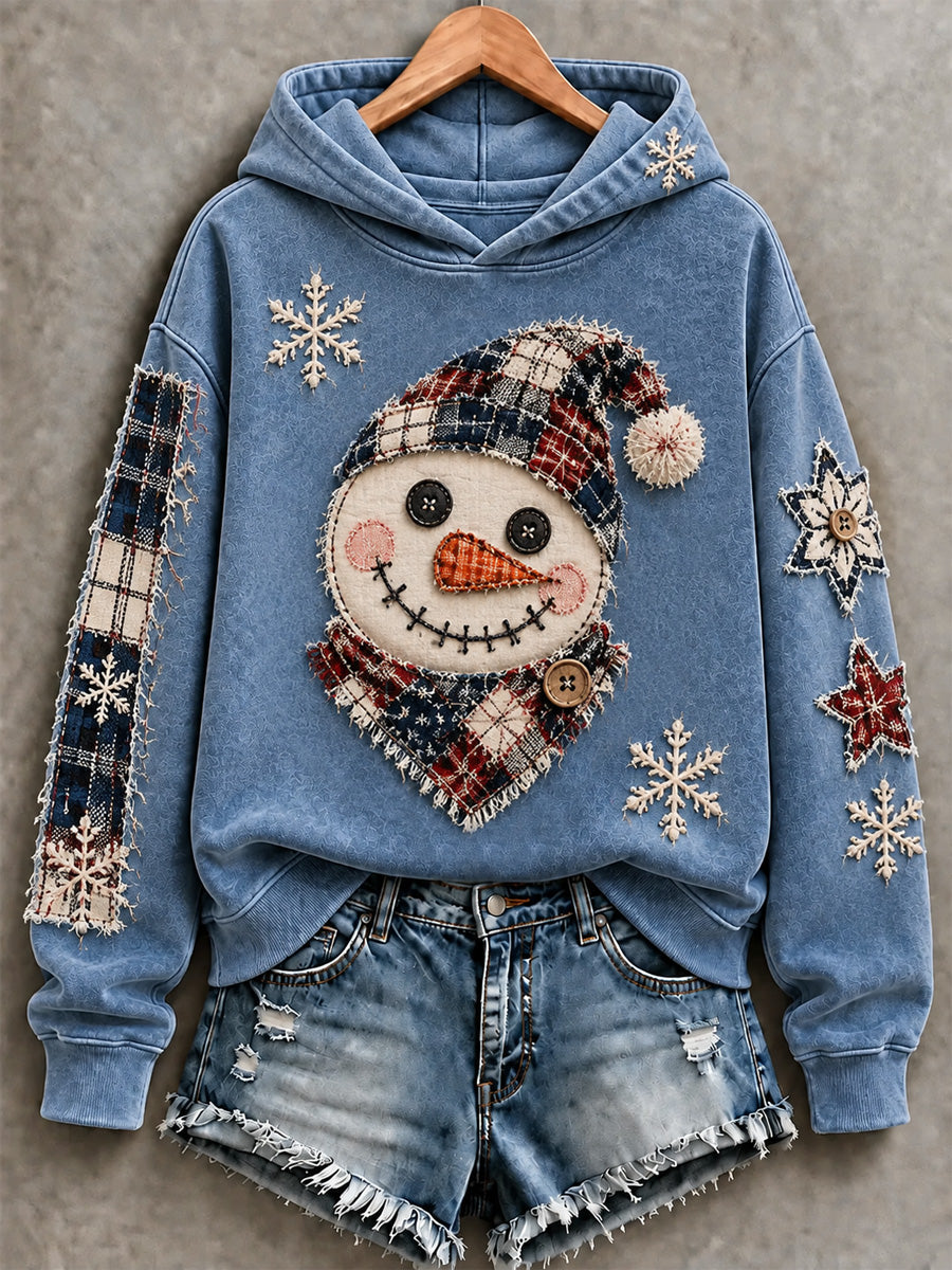 Women's Christmas Snowman Print Sweatshirt
