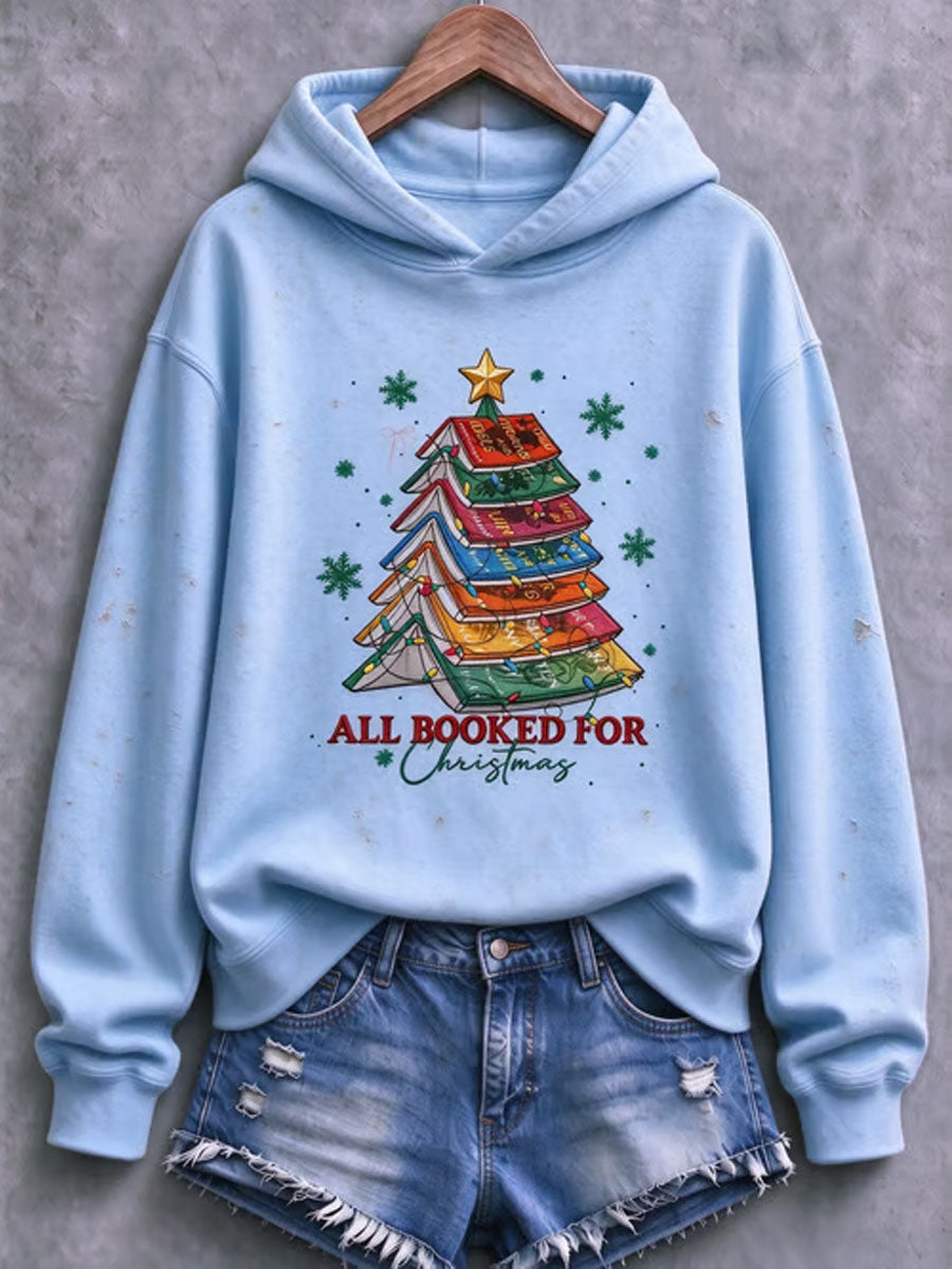 Women's Christmas Tree Printed Regular Sweatshirt
