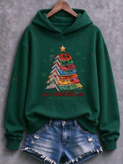 Women's Christmas Tree Printed Regular Sweatshirt
