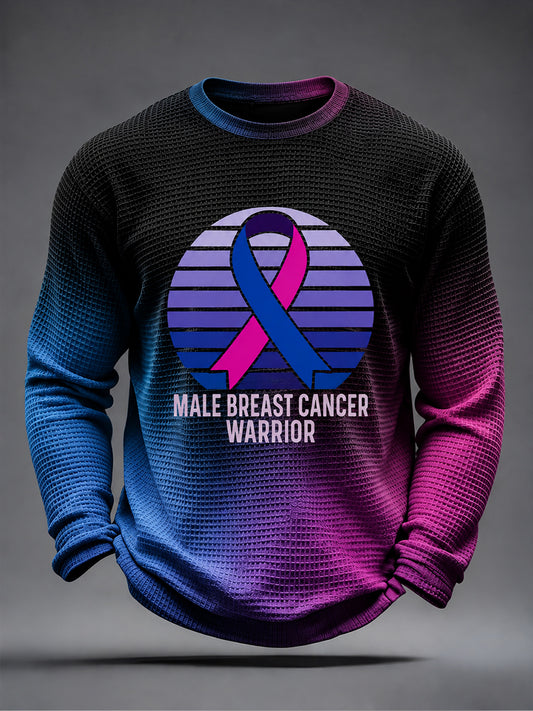 Men's Breast Cancer Awareness Men Fight Pink Too Waffle T-Shirt